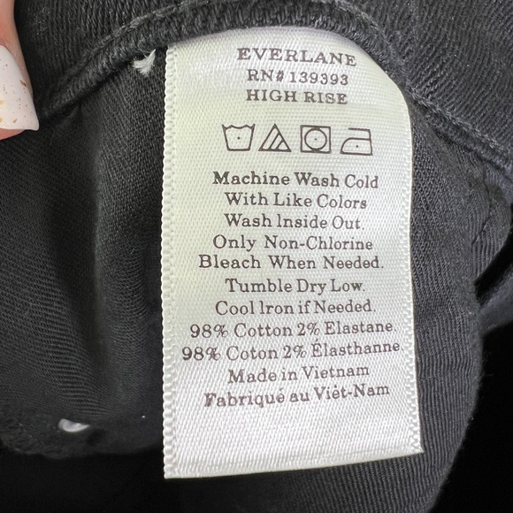 Everlane Jeans High Rise Black 5 Pocket Jeans - Picture 5 of 6